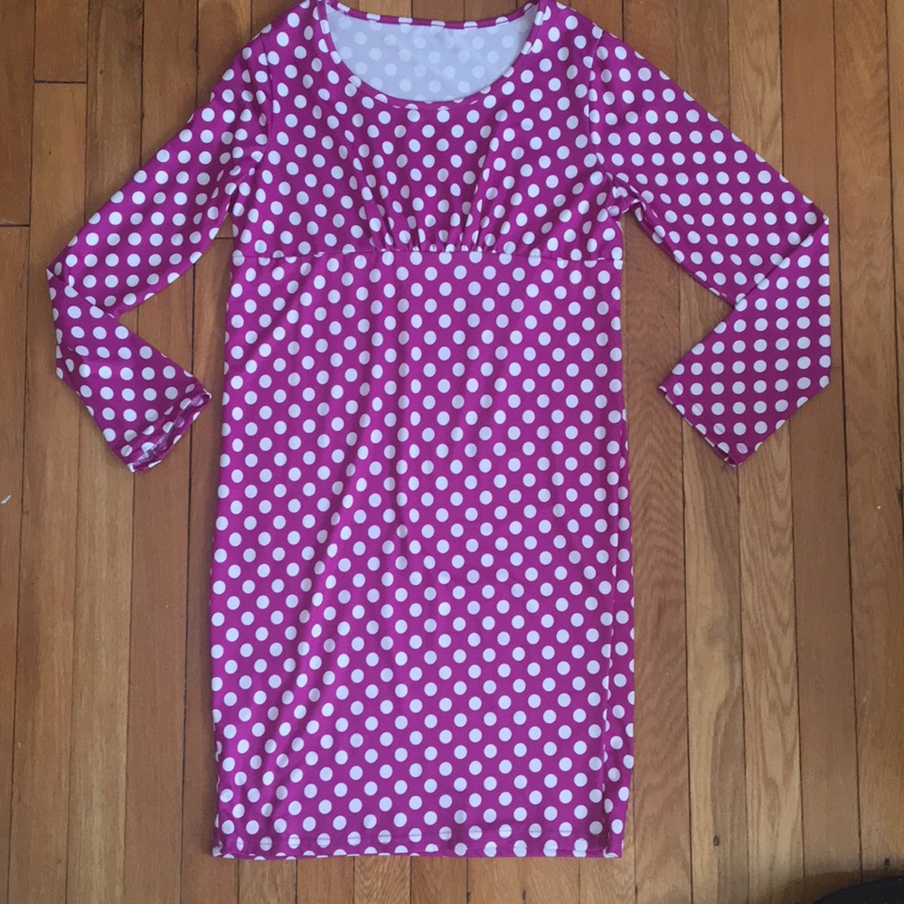 Purple & White Vintage Polka Dot Dress
